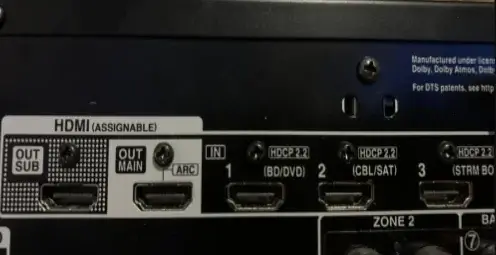 Onkyo receiver HDMI connection