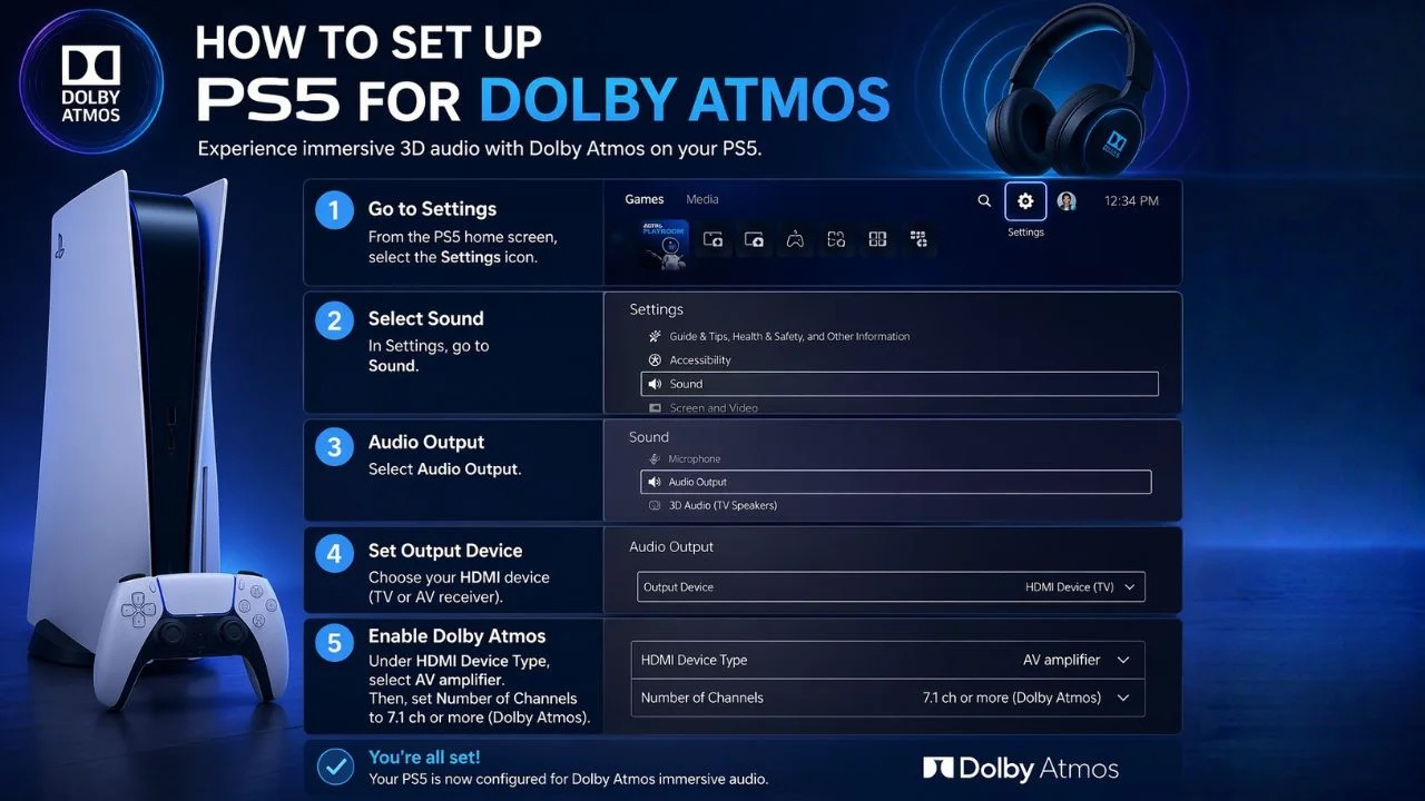 How to Set Up PS5 For Dolby Atmos